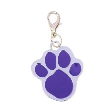 Адресник для собаки Paw Purple 26x32мм