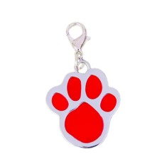 Адресник для собаки Paw Red 26x32мм