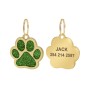 Адресник для кота Gold Paw Green 30x29 мм