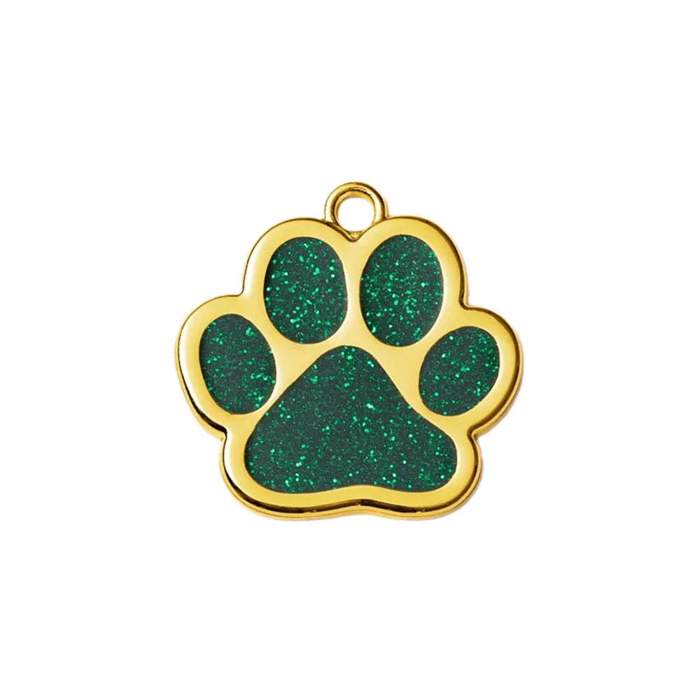 Адресник для кота Gold Paw Green 30x29 мм