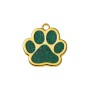 Адресник для кота Gold Paw Green 30x29 мм