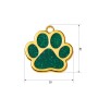 Адресник для кота Gold Paw Green 30x29 мм