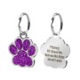 Адресник для кота Silver Paw Purple 25x27 мм