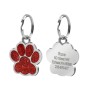 Адресник для кота Silver Paw Red 25x27 мм