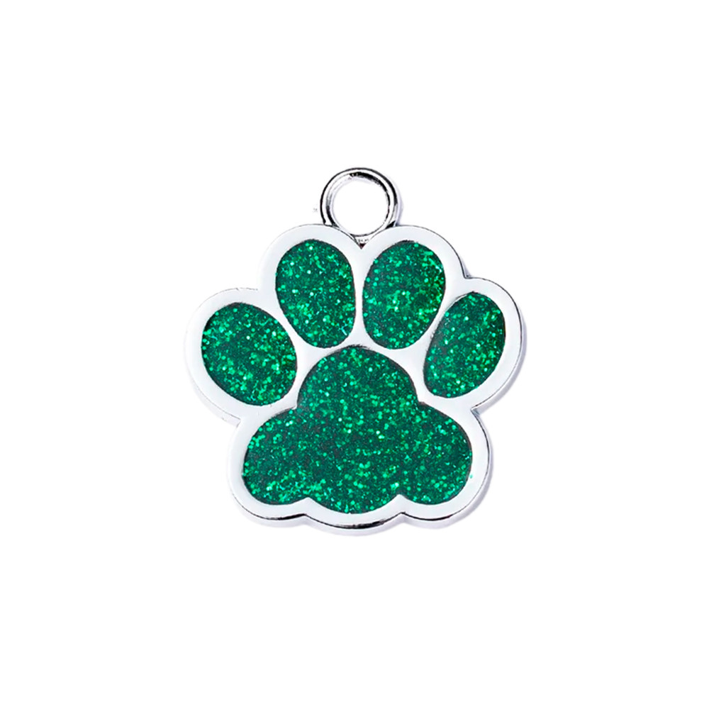 Адресник для кота Silver Paw Green 25x27 мм