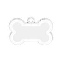 Адресник для собаки Bone 46х30мм Білий