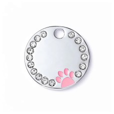 Адресник для собаки Circle Paw Rose 25х25мм