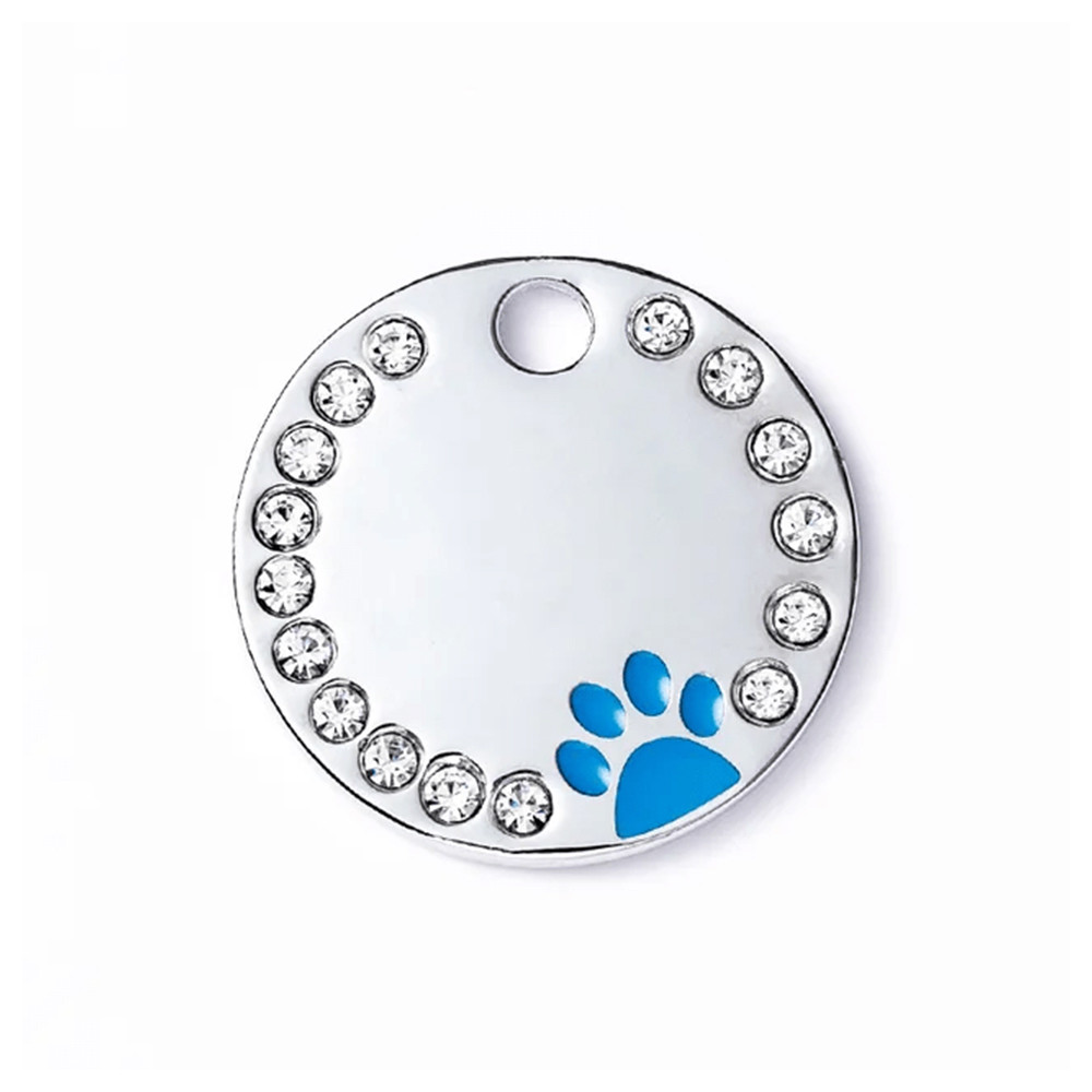 Адресник для собаки Circle Paw Blue 25х25мм