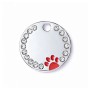 Адресник для собаки Circle Paw Red 25х25мм