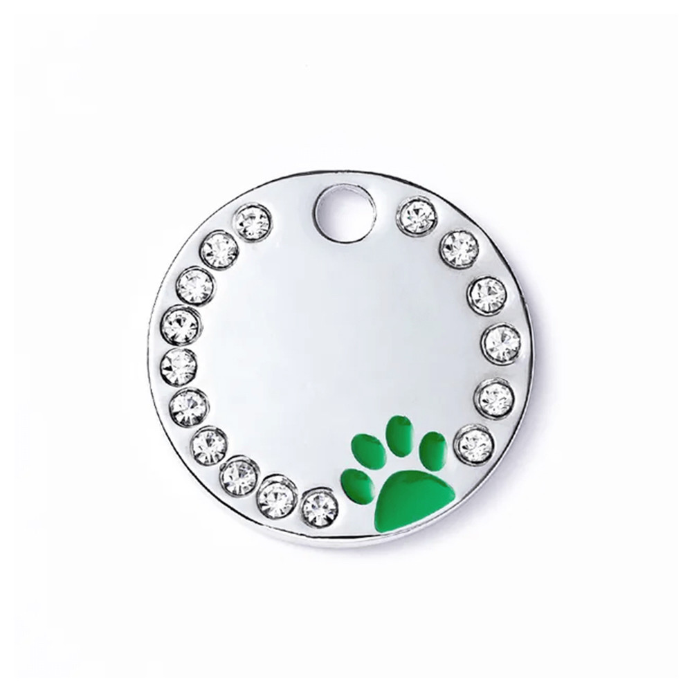 Адресник для собаки Circle Paw Green 25х25мм