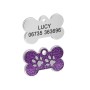 Адресник для собаки Bone Paws Purple 31х19мм