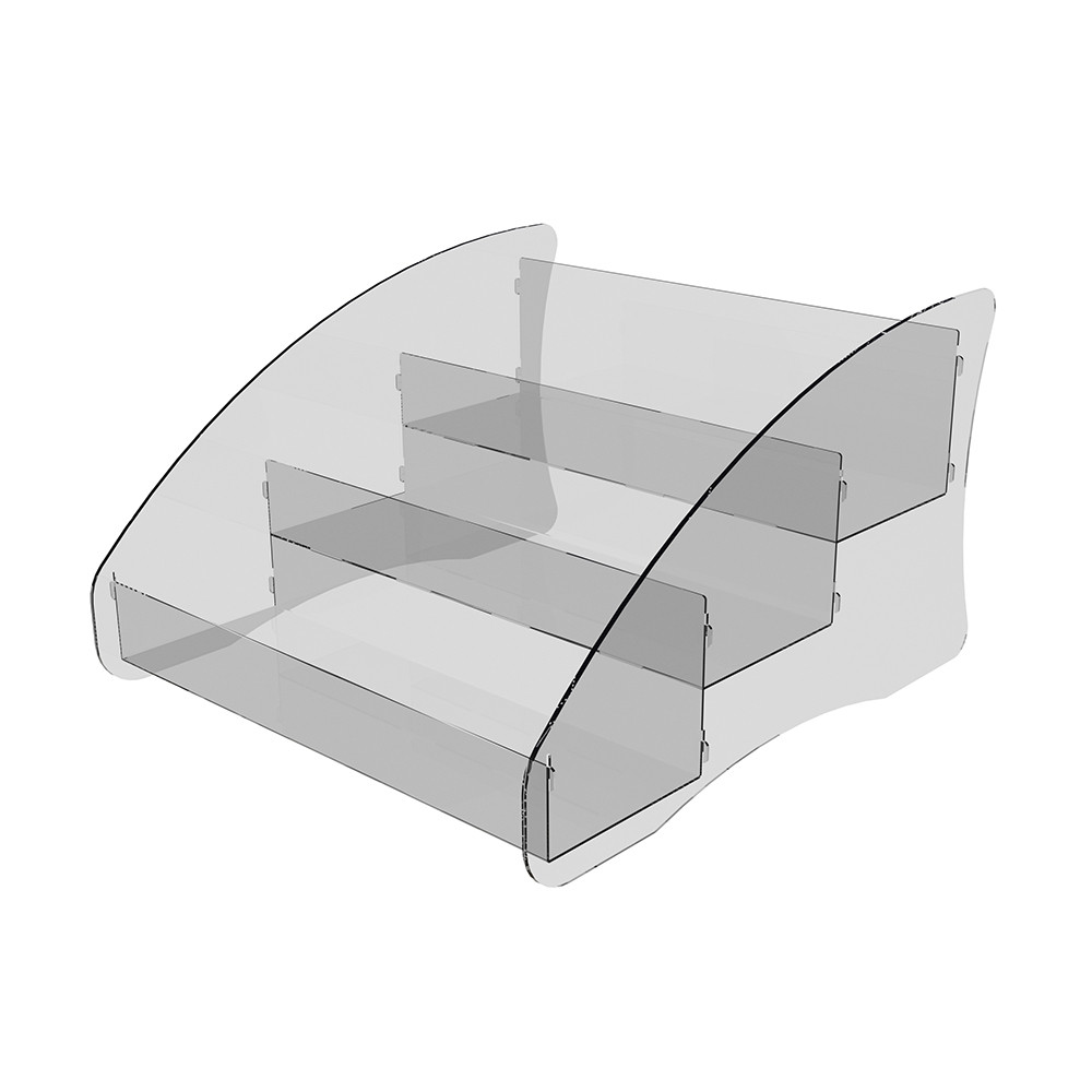 Товарная горка EKOSTAR на 3 ячейки из акрила 356х405х235