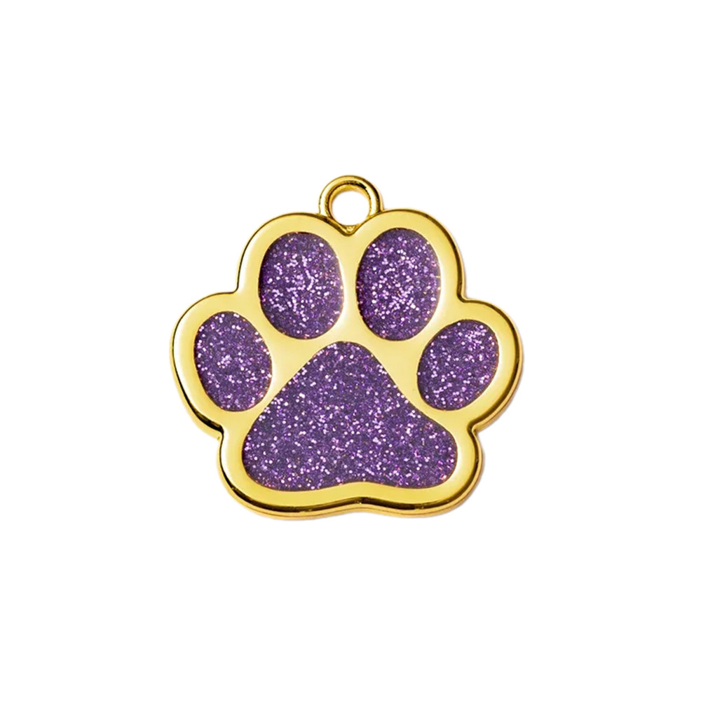 Адресник для кота Gold Paw Purple 30x29 мм